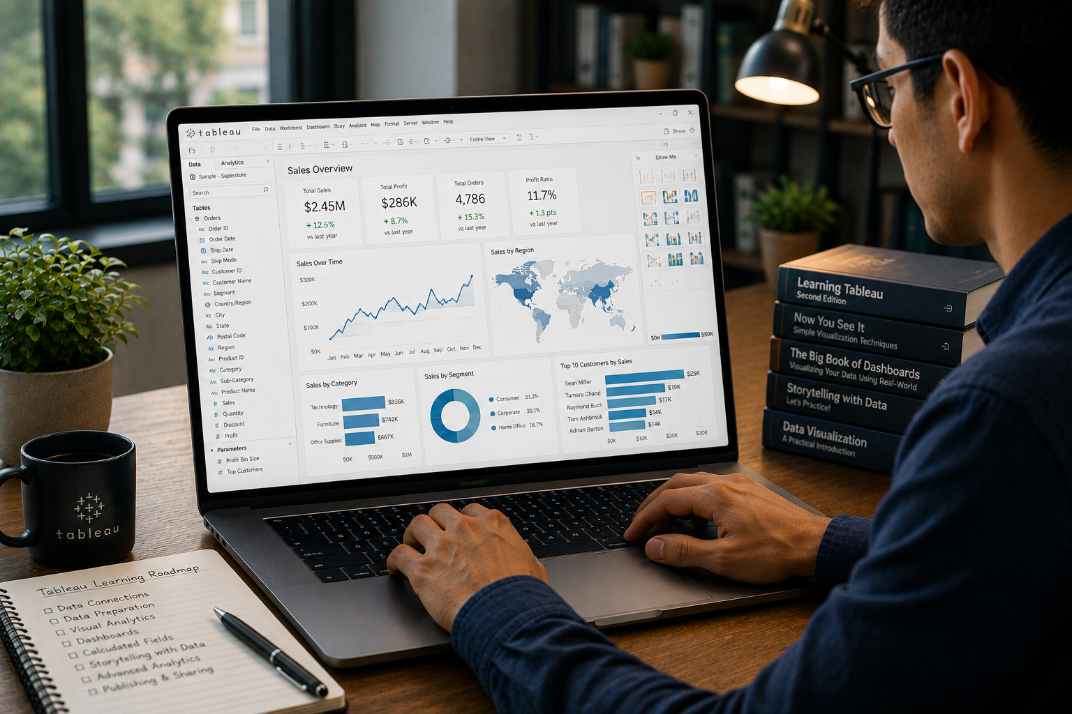 Professional learning Tableau through an interactive sales analytics dashboard